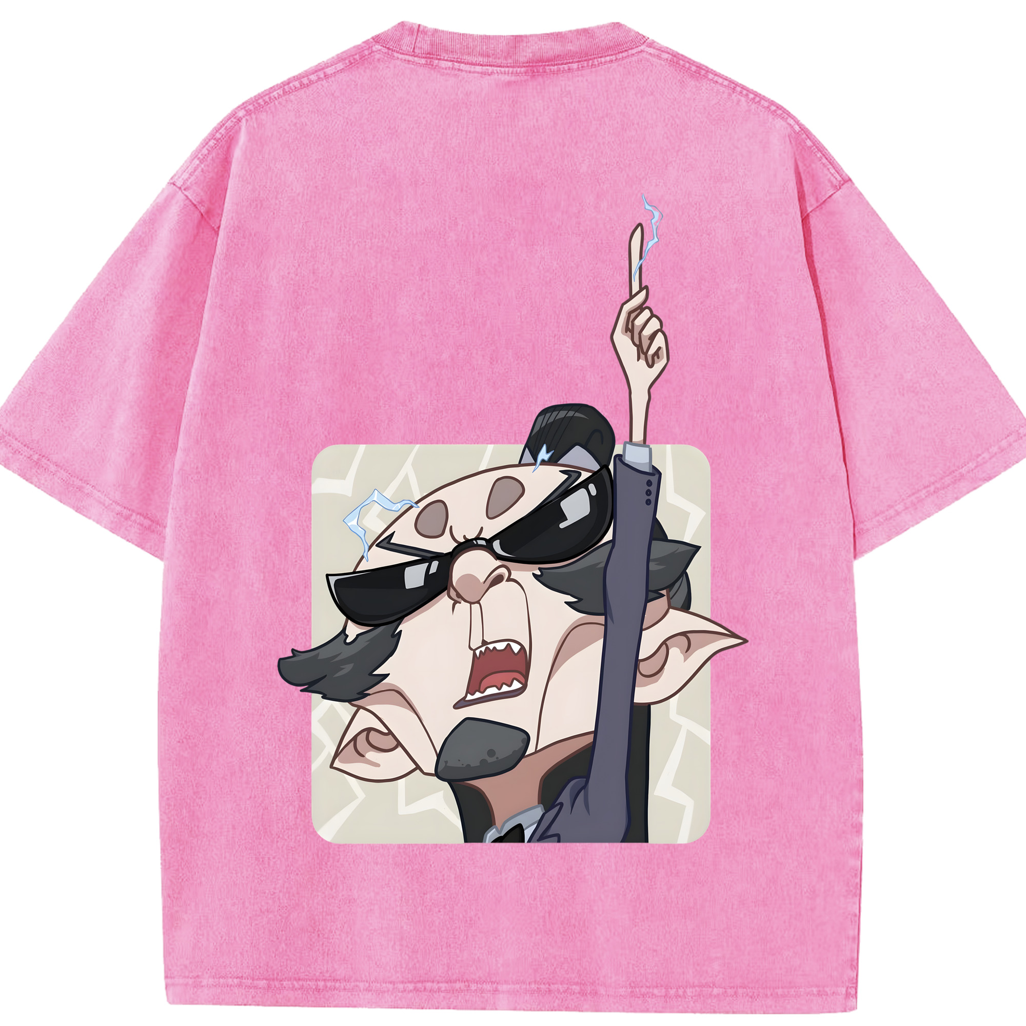（画像用） Ne Zha 2 ナタ 魔童の大暴れ 綿100% ヴィンテージ風 半袖Tシャツ（背面プリント）